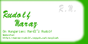 rudolf maraz business card